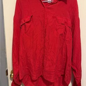 Anna And Frank Vibrant Red Casual Shirt